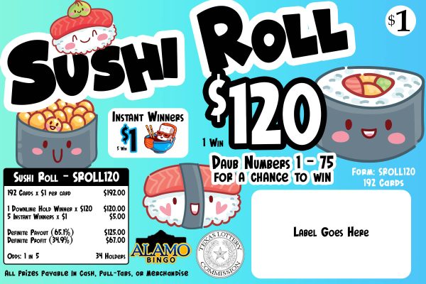 ALAMO: Sushi Roll $120 (192ct)