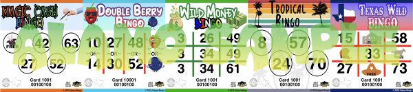 ALAMO: SB 5 Game Strip (Forms SB01-SB05)