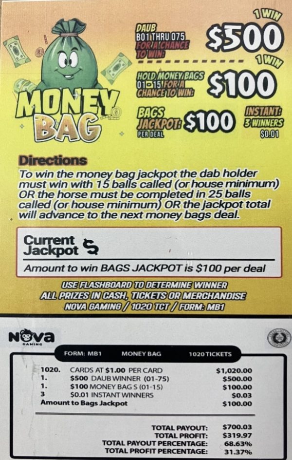 NOVA: MONEY BAG (1020ct) - Image 2