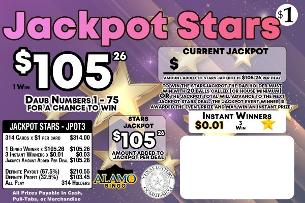ALAMO: JACKPOT STARS (314ct) GOLDEN EXCLUSIVE